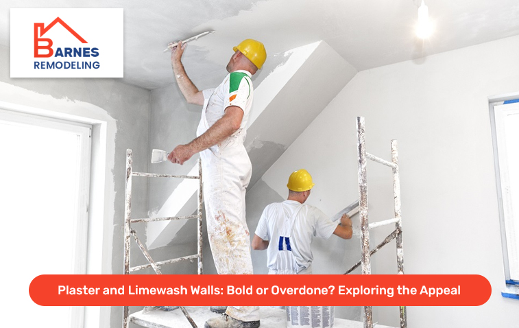 Craftsman smoothing limewash on a wall for a flawless surface.